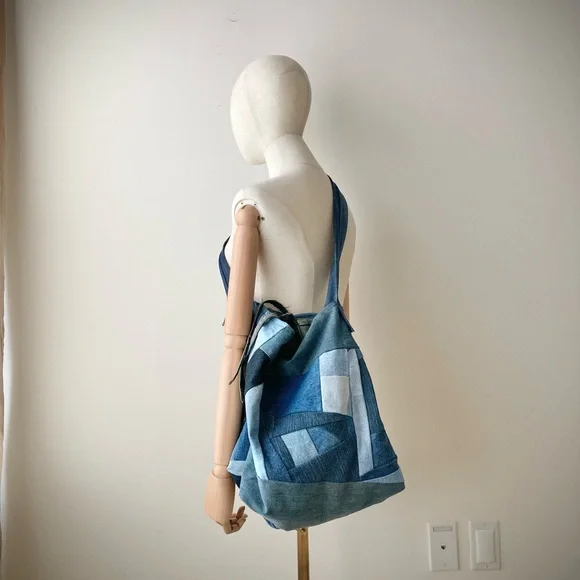 joodito origami japanese dumpling bag sling oversized slouchy hobo crossbody eco - Picture 6 of 10